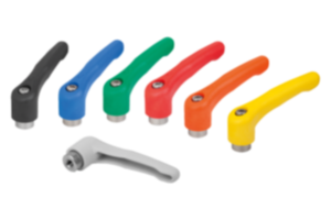 Adjustable handles, plastic  with internal thread, threaded insert stainless steel