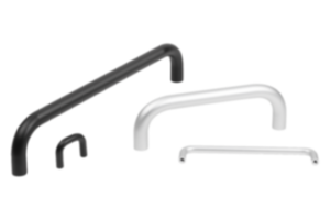 Pull handles, aluminum, round