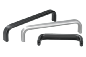 Pull handles, oval aluminum